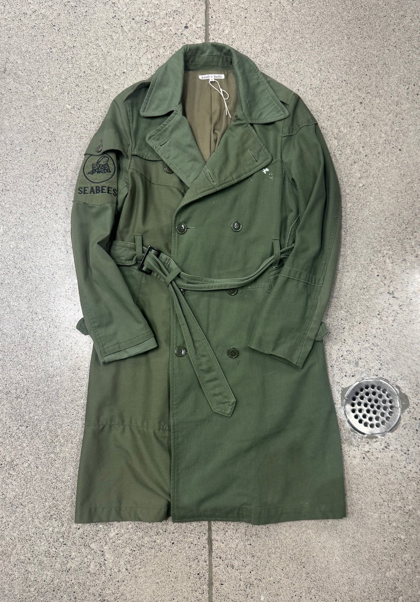 Needles Military Canvas Green Trench Coat