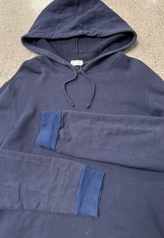 1997 Helmut Lang ‘Contrast Cuff’ Single Zip Pocket Pullover Hoodie