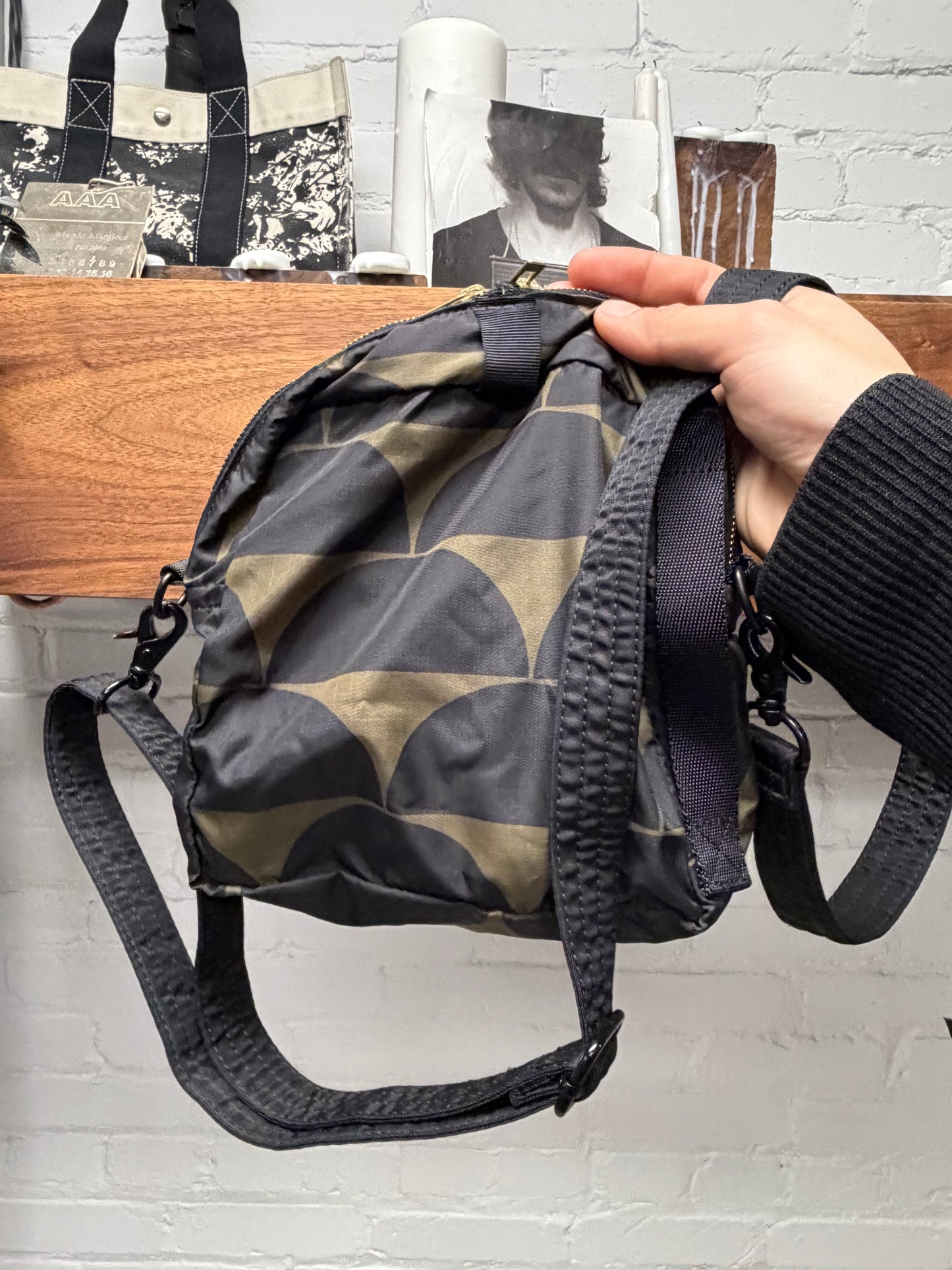 Marni x Uniqlo Nylon Black/Green Mini Crossbody Bag