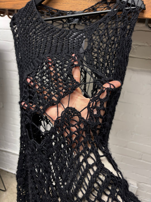 SS2005 Number (N)ine ‘Nightcrawler’ Spider Web Mesh Knit Sweater