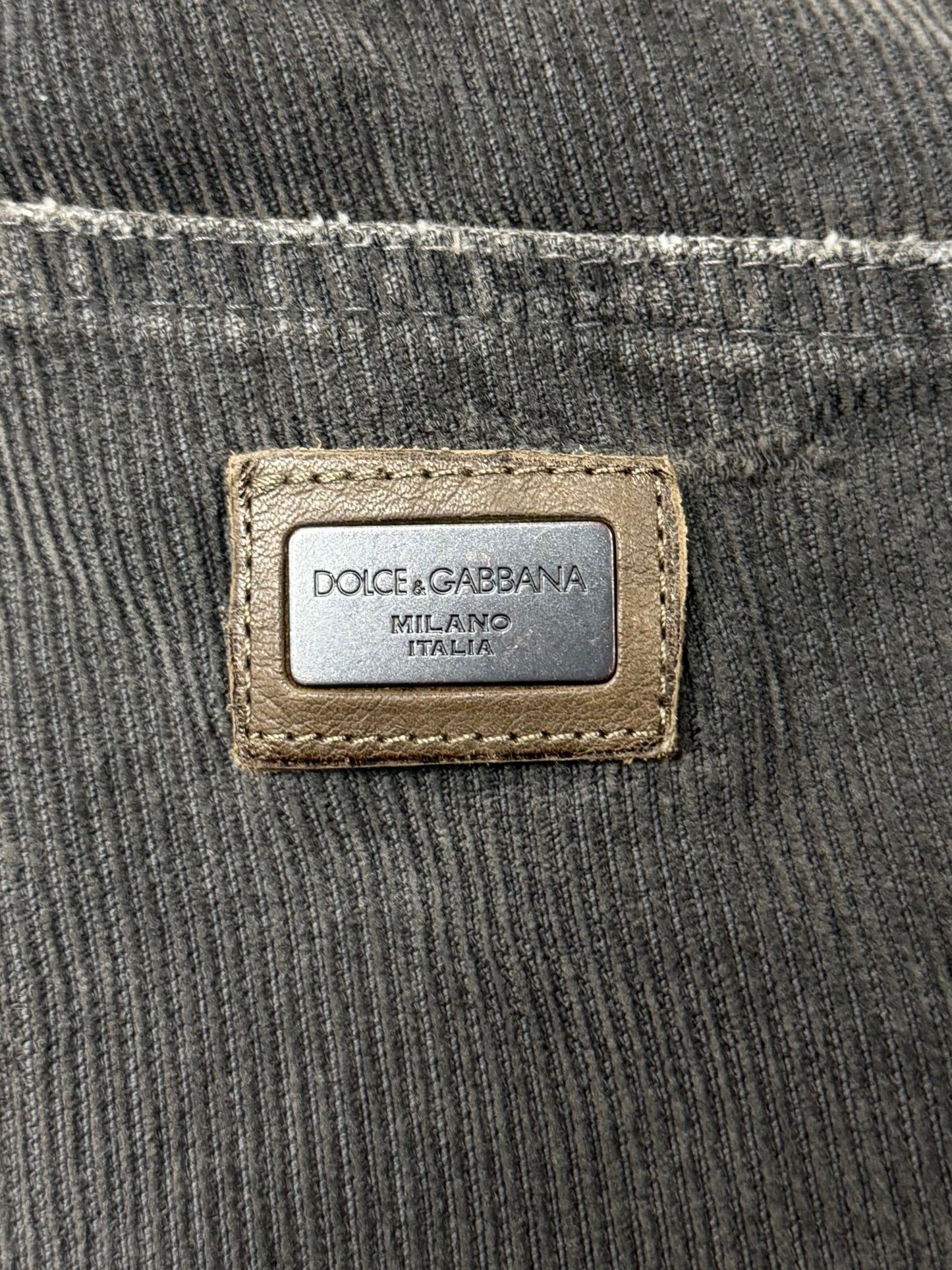 Dolce & Gabbana Mainline Brown Corduroy Bootcut Pants