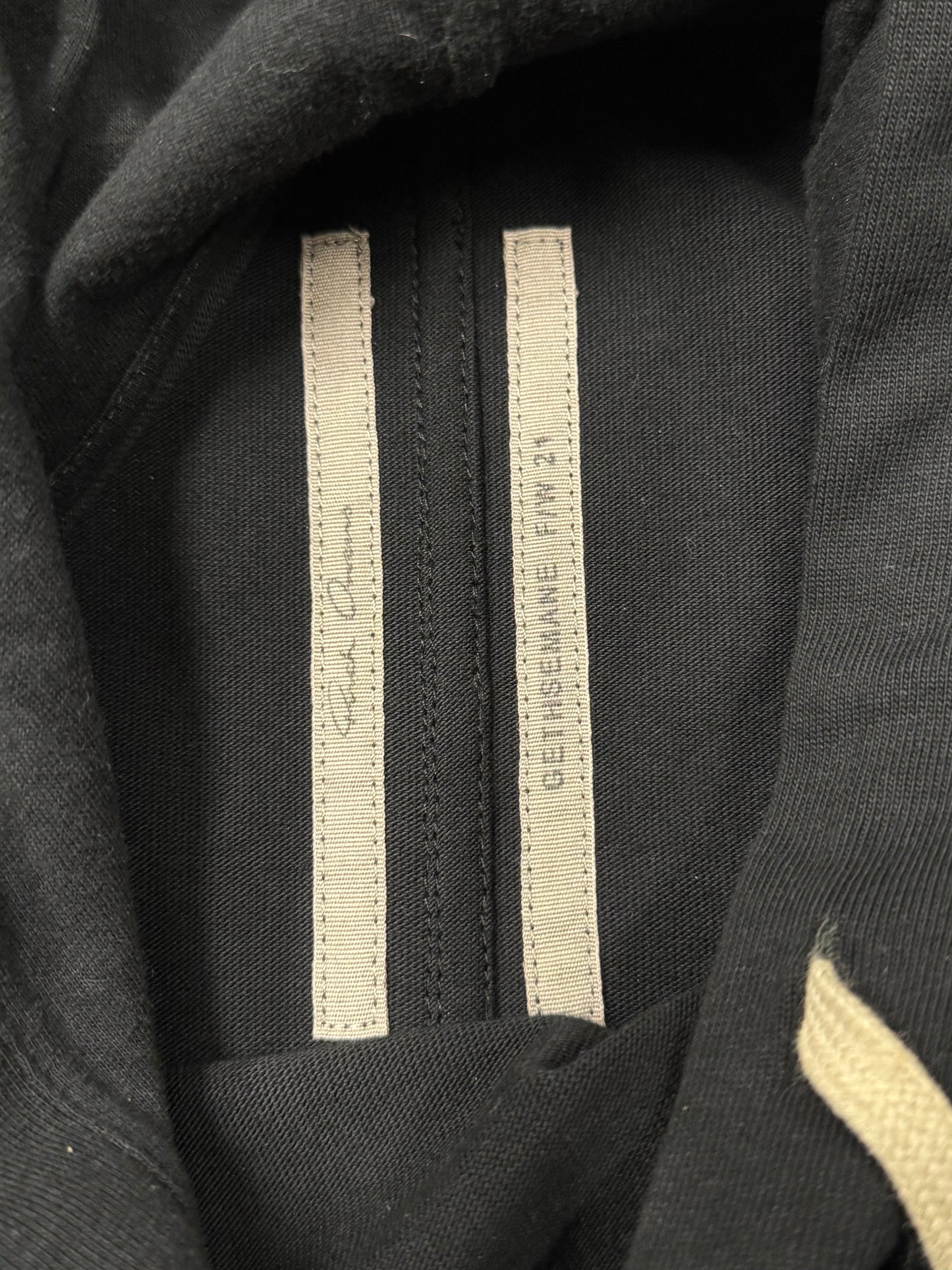 AW2021 Rick Owens ‘Gethsemane’ Black Pullover Hoodie