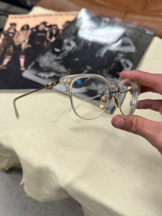 Chrome Hearts 22K Gold ‘Tang’ Clear Prescription Glasses Frames