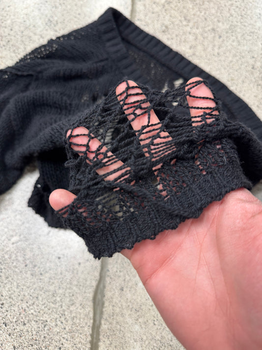 SS2022 Rick Owens Fogachine ‘Ziggy’ One Arm Knit Sweater