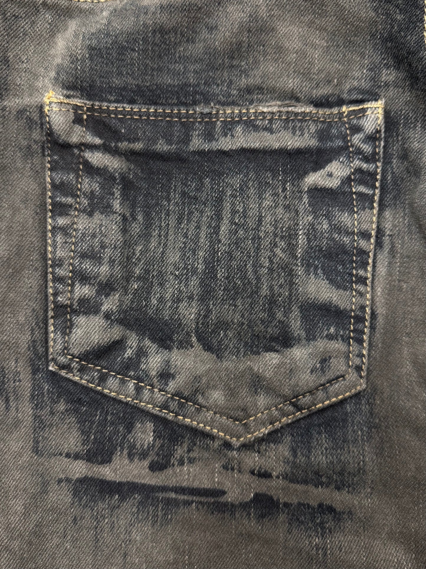 SS2009 Rick Owens ‘Hogwash’ Black Detroit Cut Denim