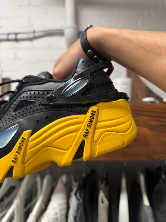 SS2021 Raf Simons ‘Cyclone’ Black/Yellow Low Top Sneakers