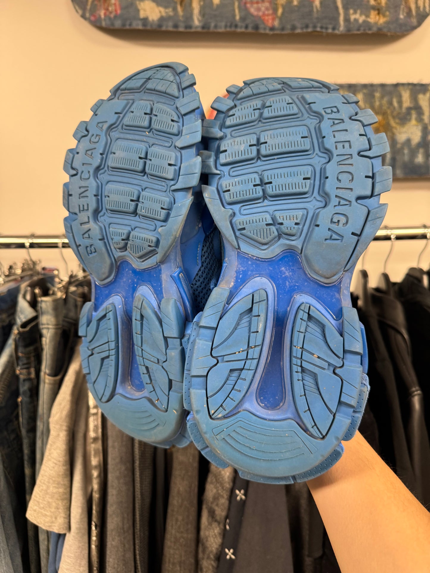 Balenciaga ‘Track 3’ Blue Low Top Sneakers