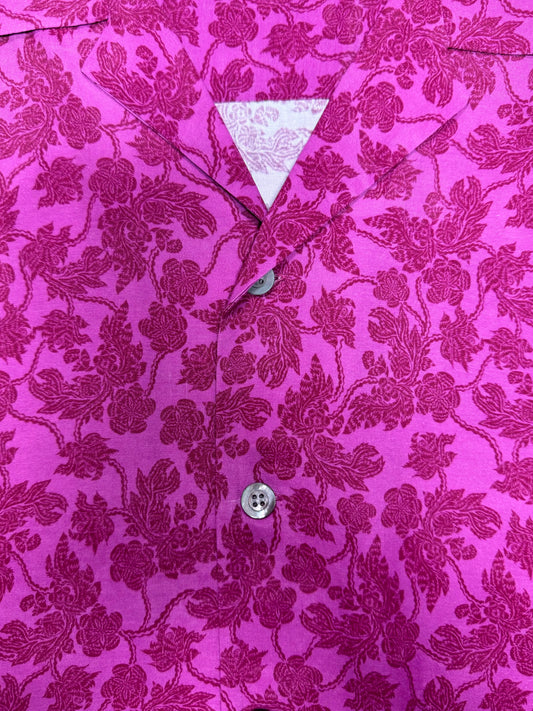 Dries Van Noten ‘Cassi’ Fuchsia Pink Camp Collar Shirt
