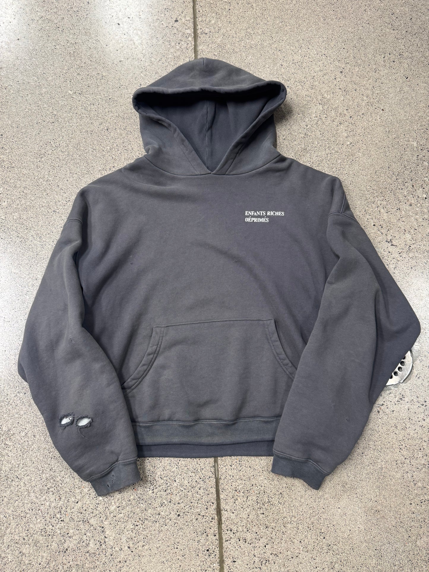 Enfants Riches Deprimes ‘Distressed Thermal’ Pullover Hoodie