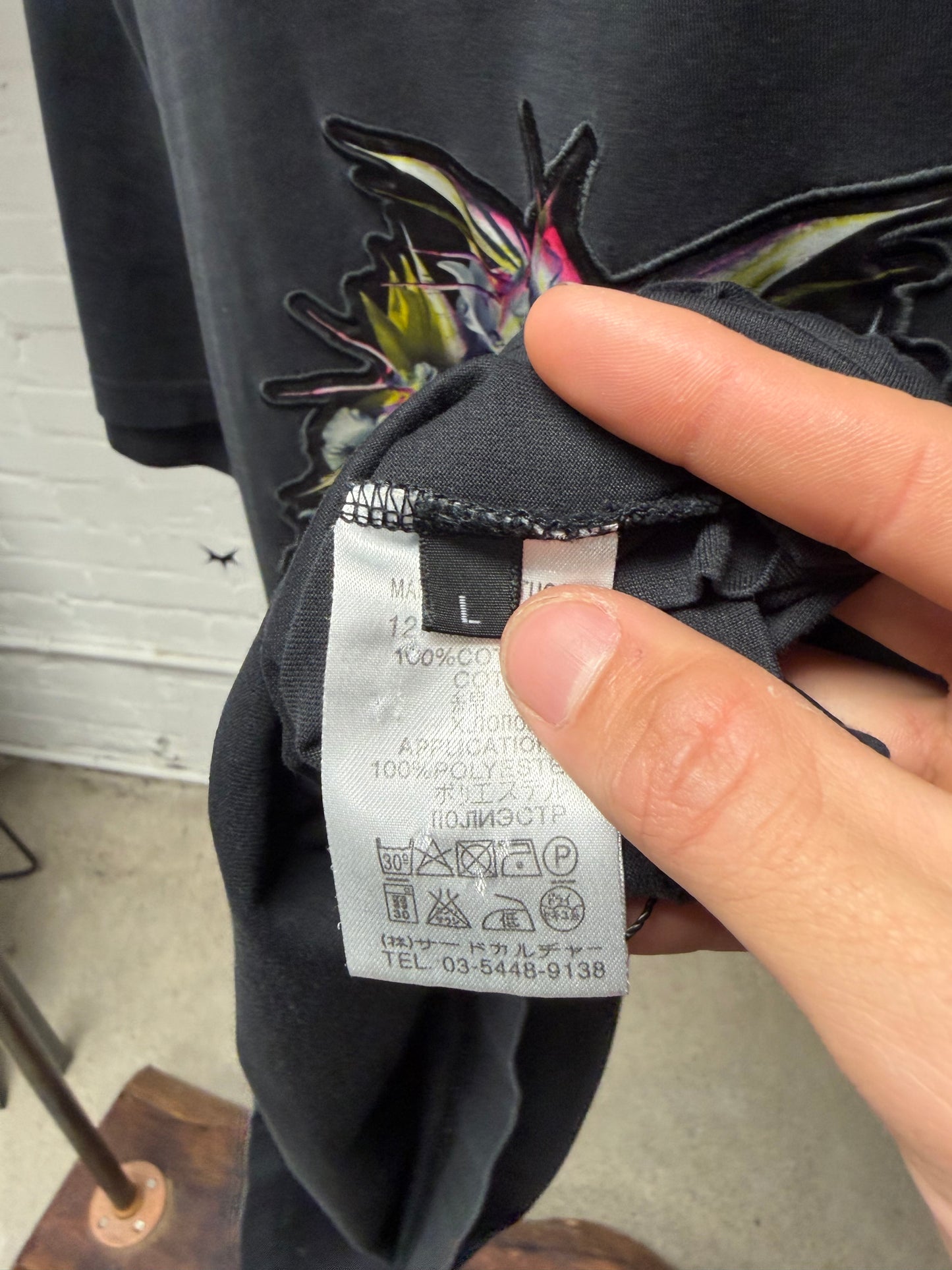 SS2012 Givenchy by Ricardo Tisci ‘Birds of Paradise’ Black Graphic T-Shirt