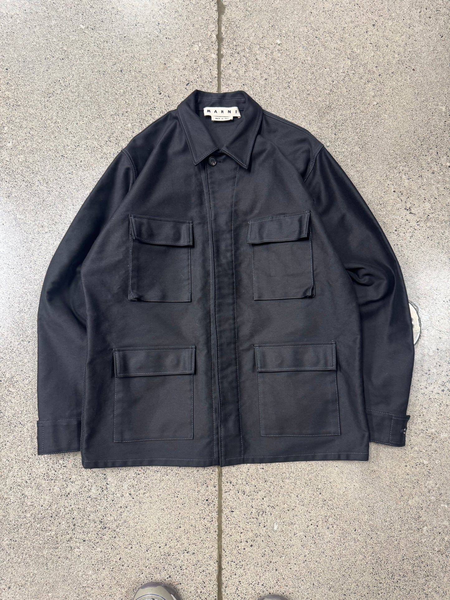 SS2020 Marni Black M-65 Black Cotton Military Field Jacket
