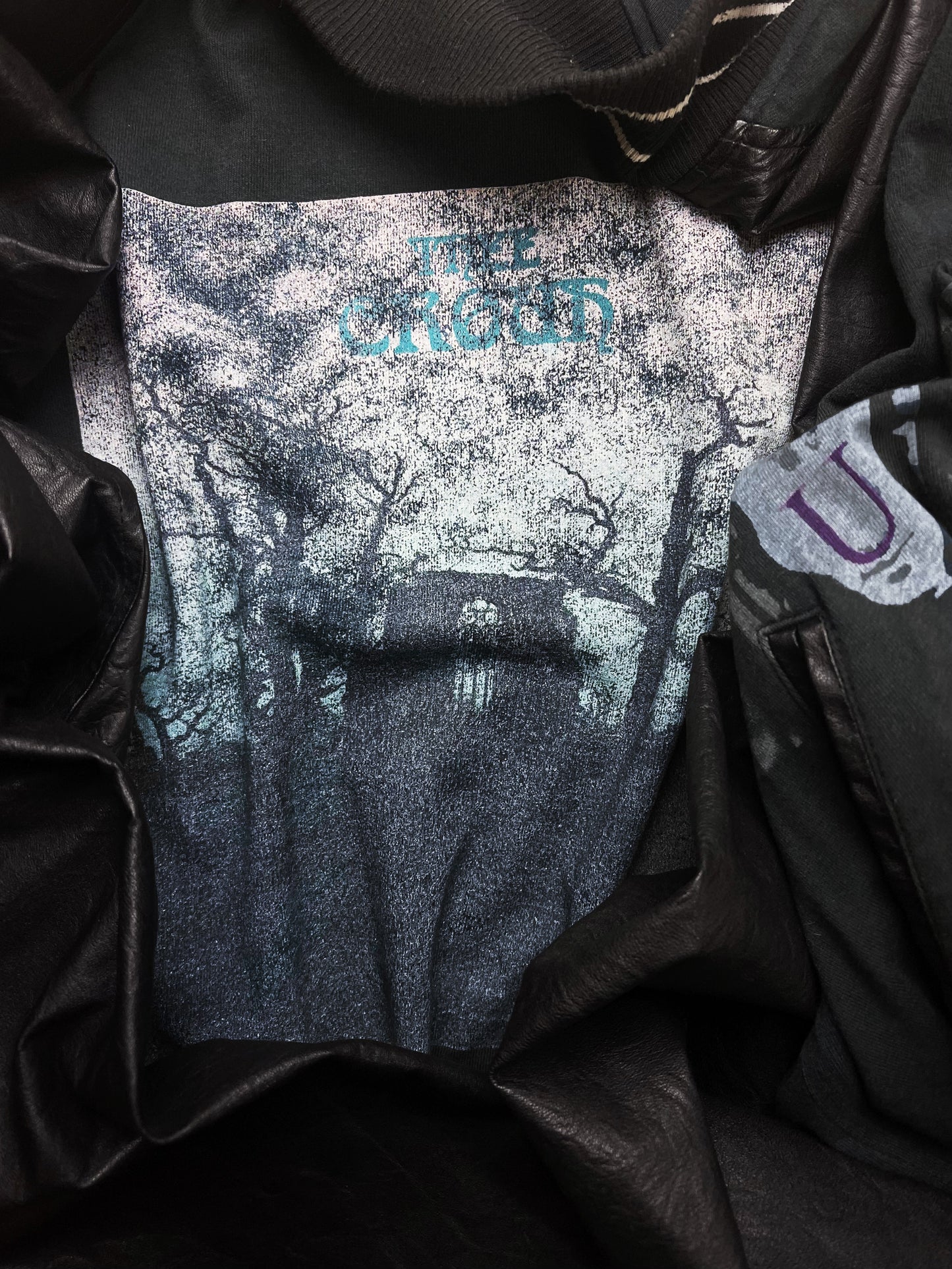 SS2006 Undercover Klaus Leather/Cotton Varsity Jacket