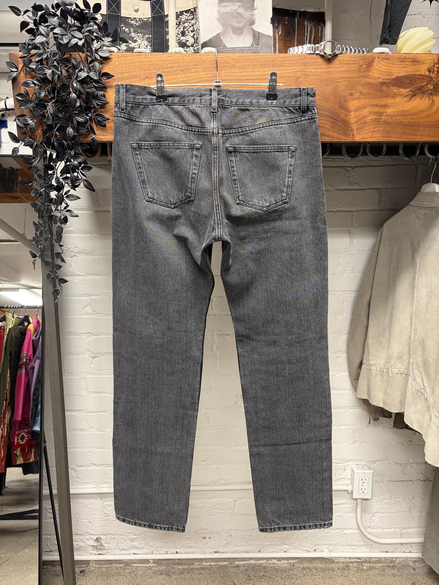 2018 Balenciaga Distressed Black Slim/Straight Cut Denim