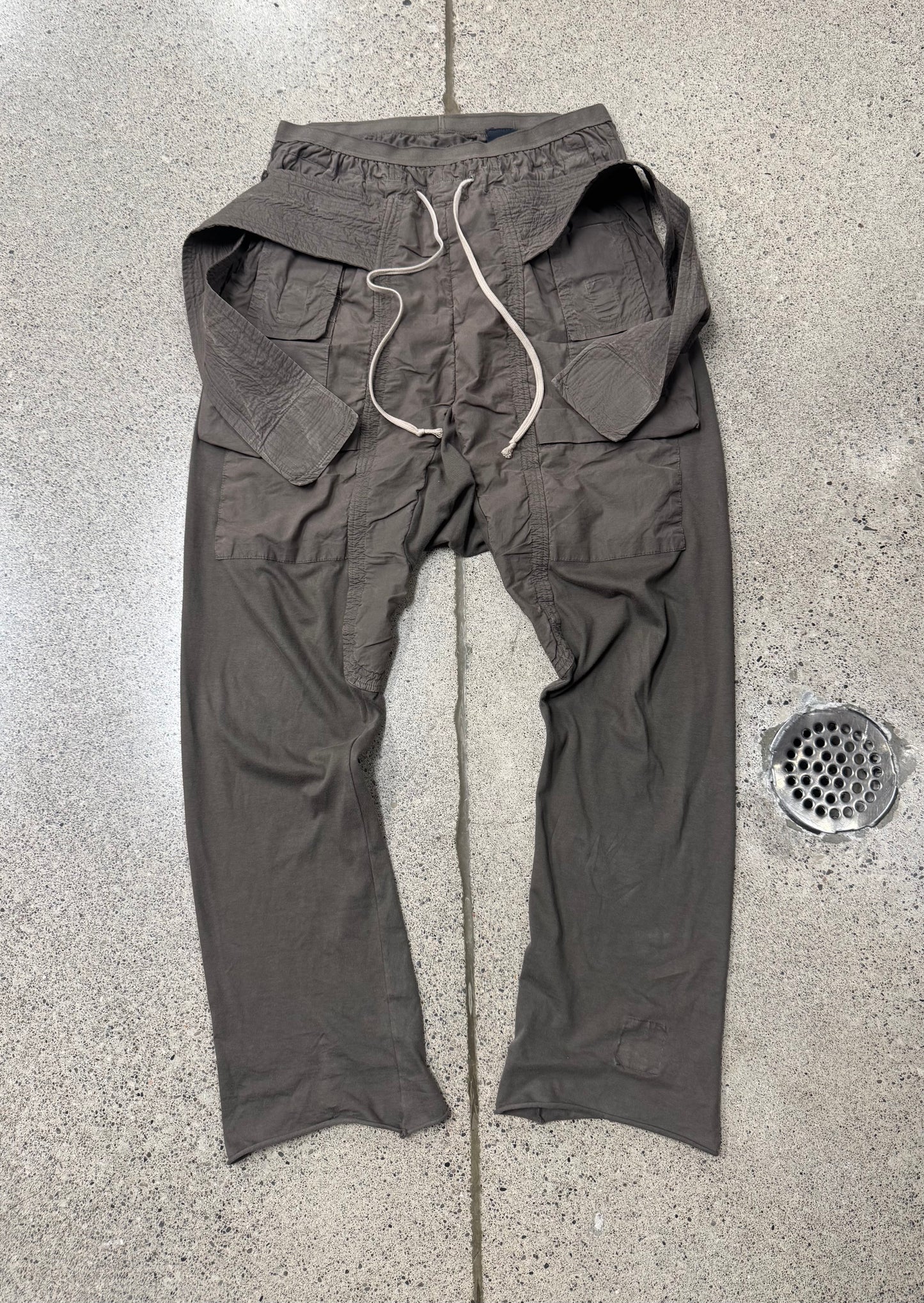 AW2007 Rick Owens ‘Exploder’ Dust Brown Creatch Cargo Pants