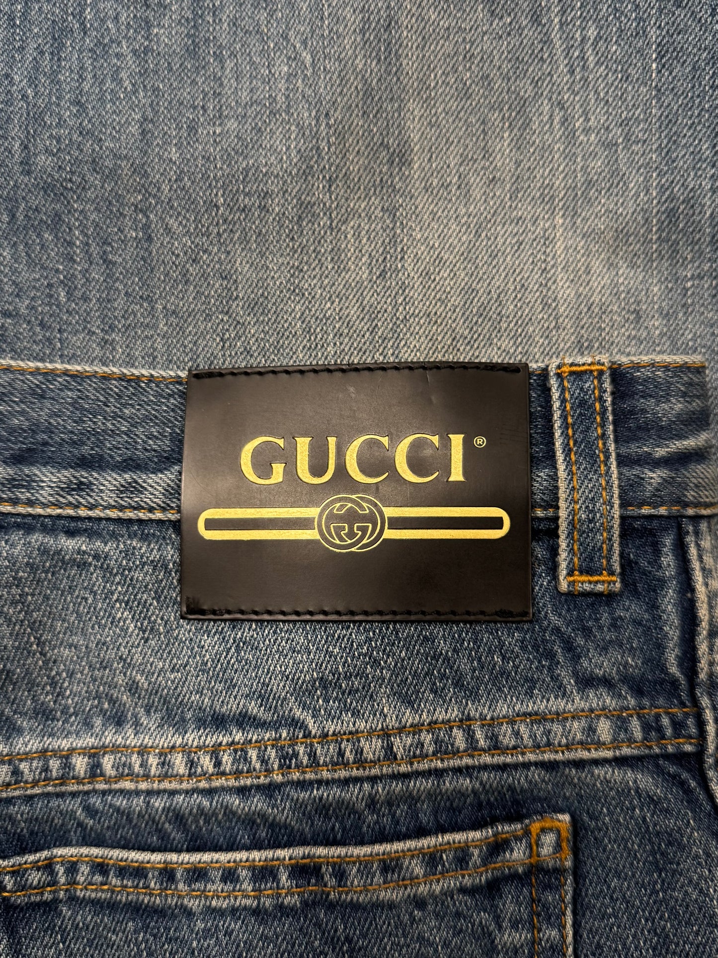 Gucci Flared Blue Bell Bottom Denim