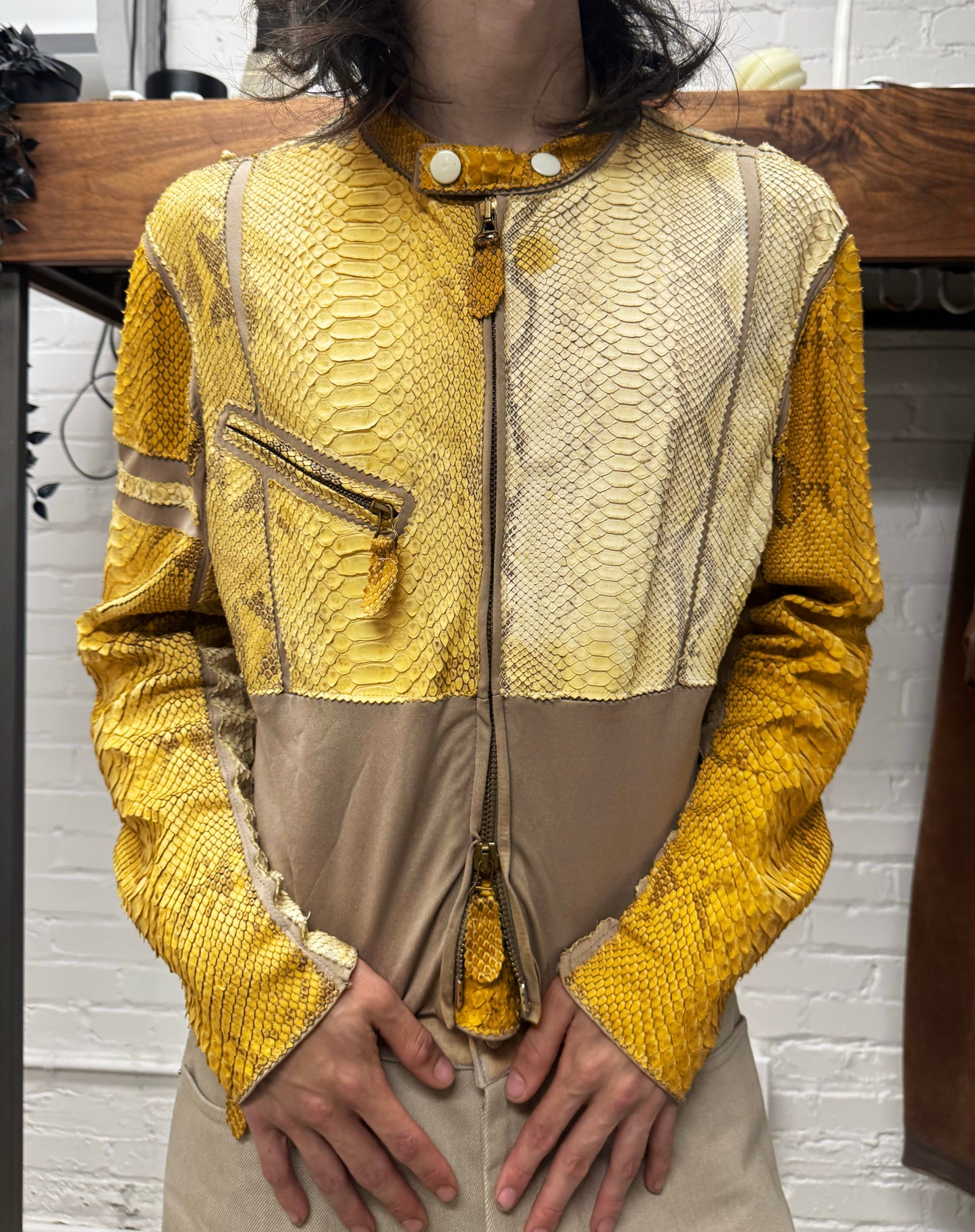 Vintage Jean Paul Gaultier ‘Gaultier²’ Genuine Python Leather Jacket.