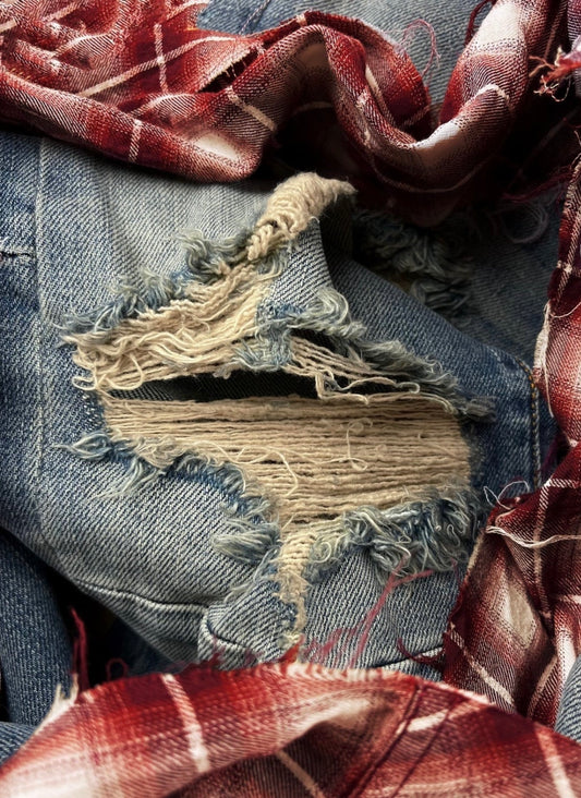 2017 Ben Taverniti Unravel Project Hybrid Flannel Denim