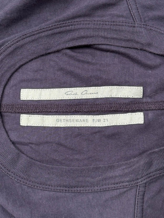 AW2021 Rick Owens ‘Gethsemane’ Eggplant Purple Layering Shirt