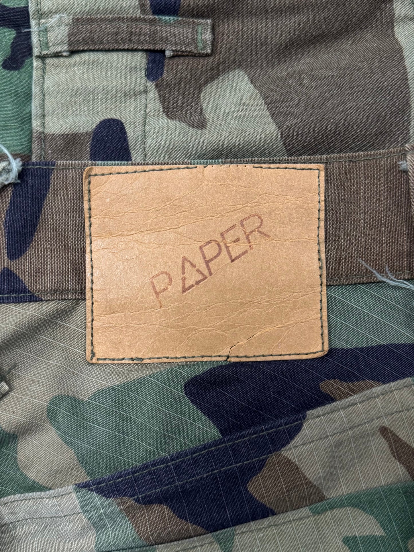 20472011 Reconstructed ‘Paper Doll’ Camo Cargo Pants