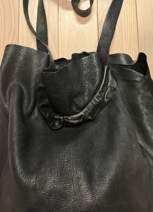 Guidi Deerskin Leather Reversible Hide Tote Bag