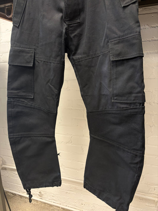 Pre AW2019 Bottega Veneta Black ‘J-Cut’ Heavyweight Cargo Pants