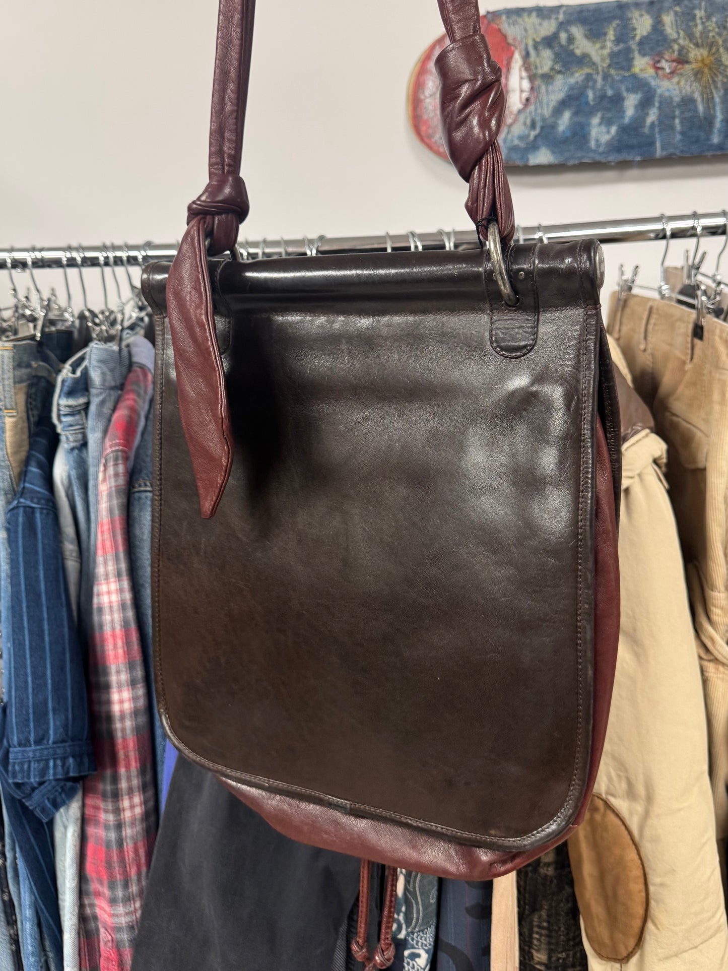 Dries Van Noten ’Knotted’ Leather Crossbody Bag