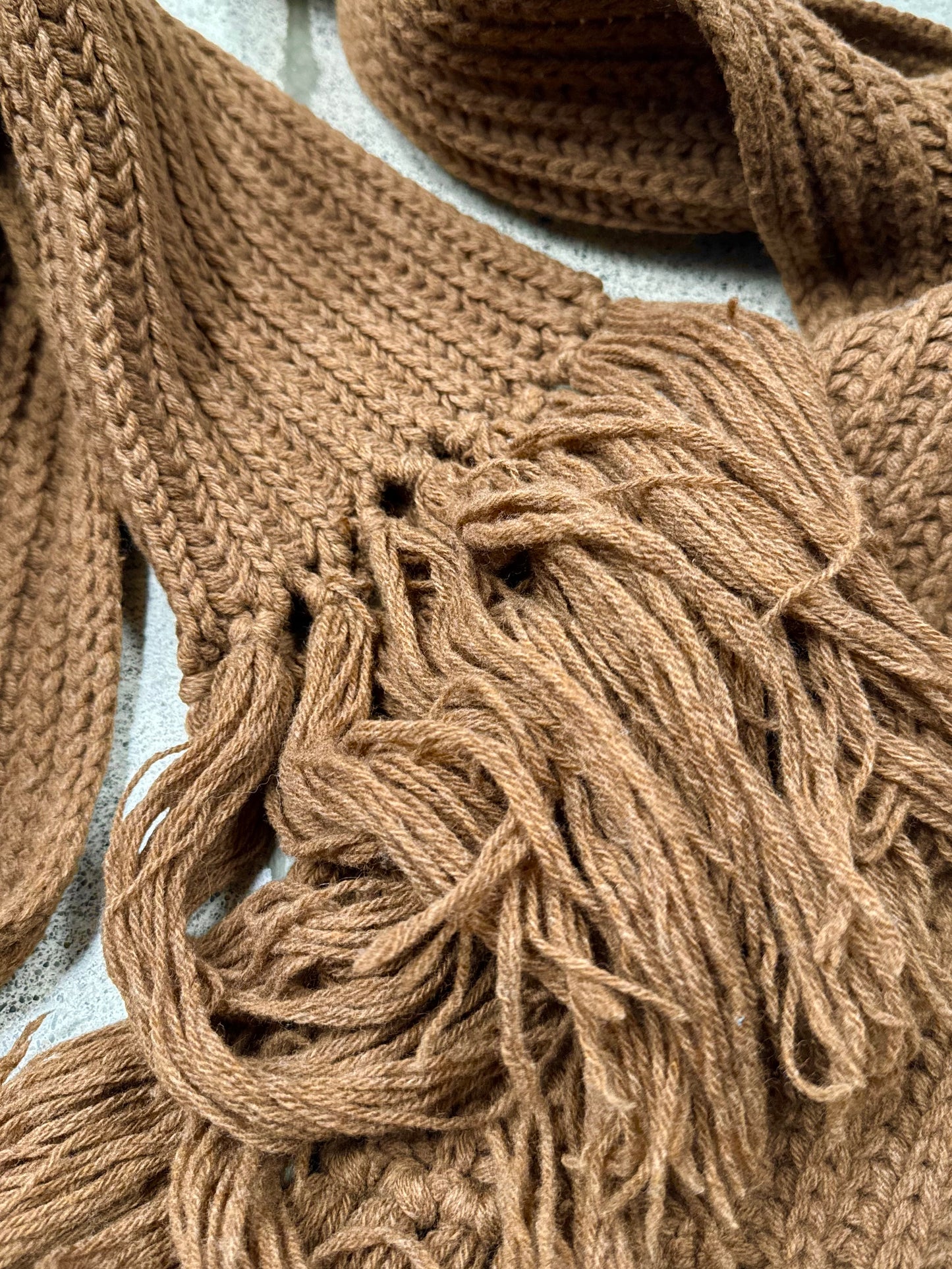 Veronique Branquinho Wool Cable Knit Oversized Scarf