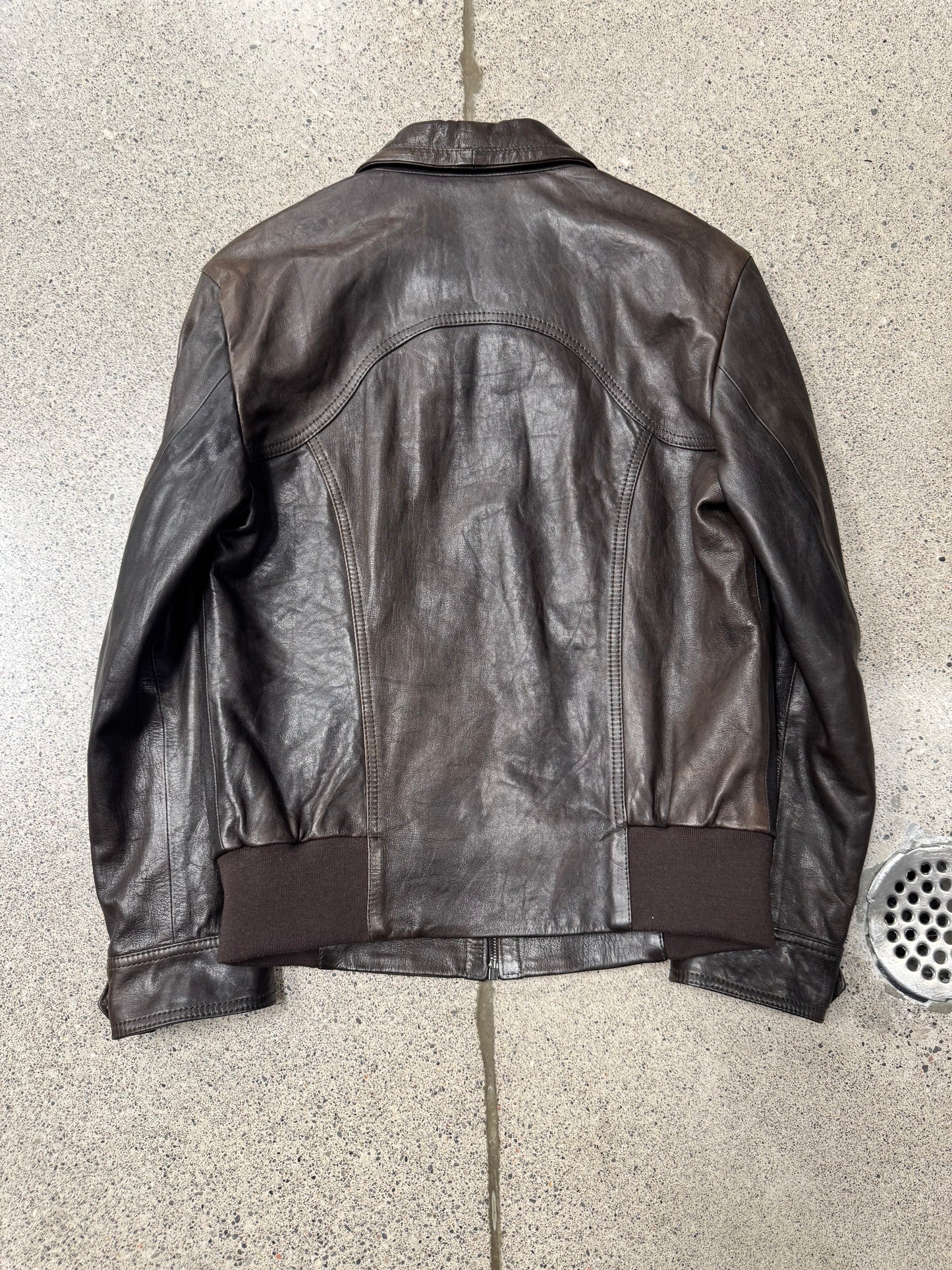 Dolce & Gabbana ‘Western’ Brown Calfskin Leather Jacket