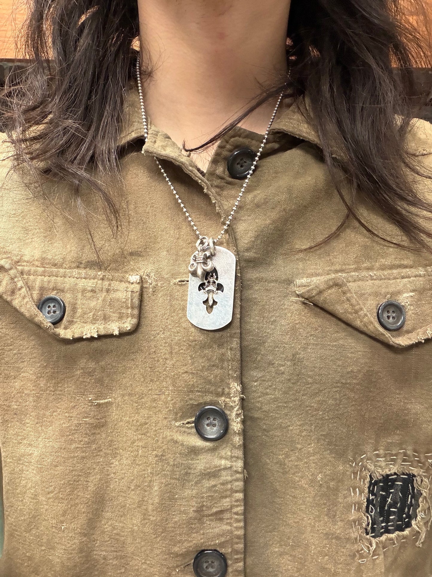 Chrome Hearts ‘Ball Chain’ 20in Dog-Tag Necklace
