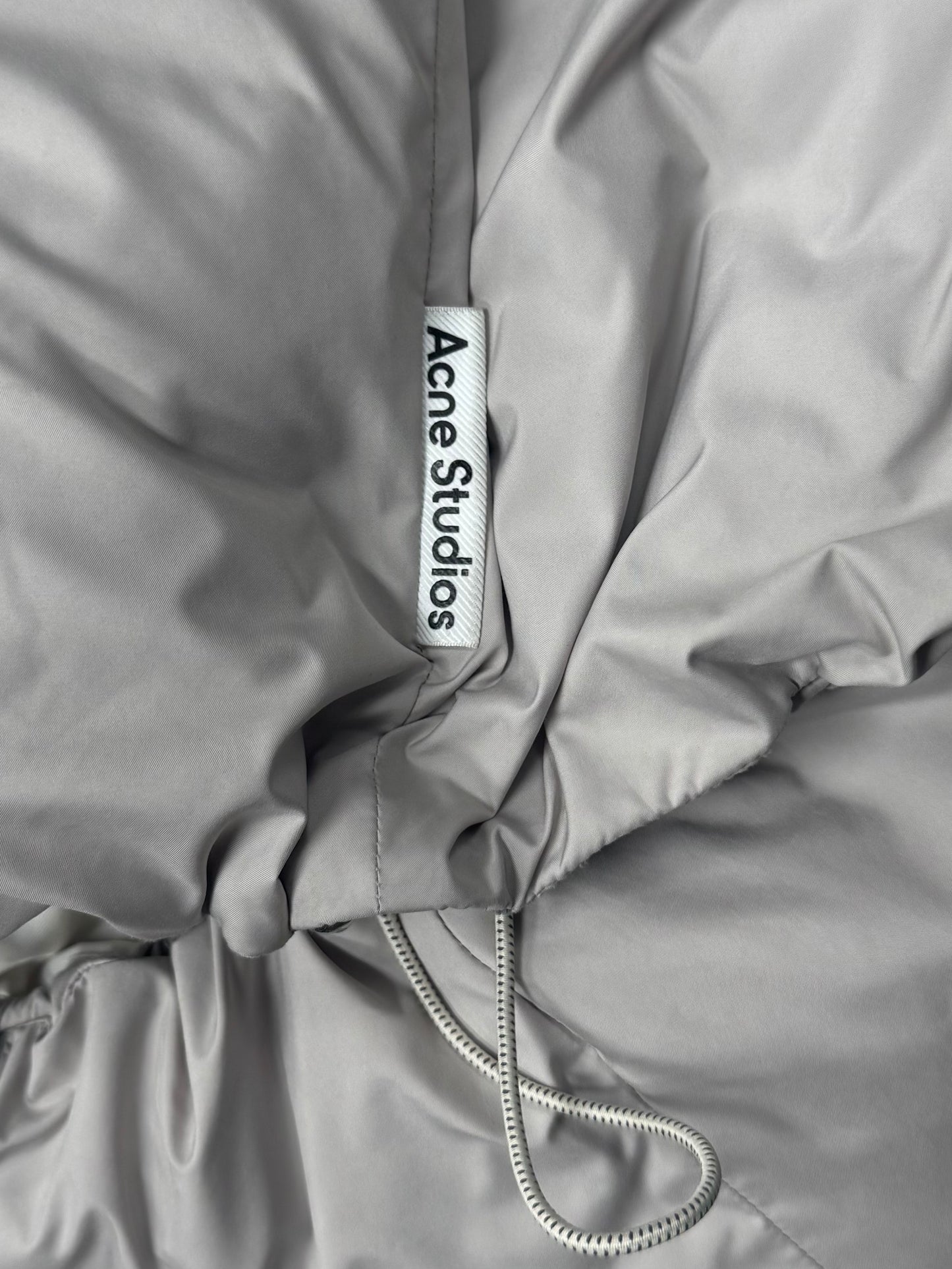Acne Studios Padded ‘Cloud Grey’ Collared Zip-Up Bomber Jacket
