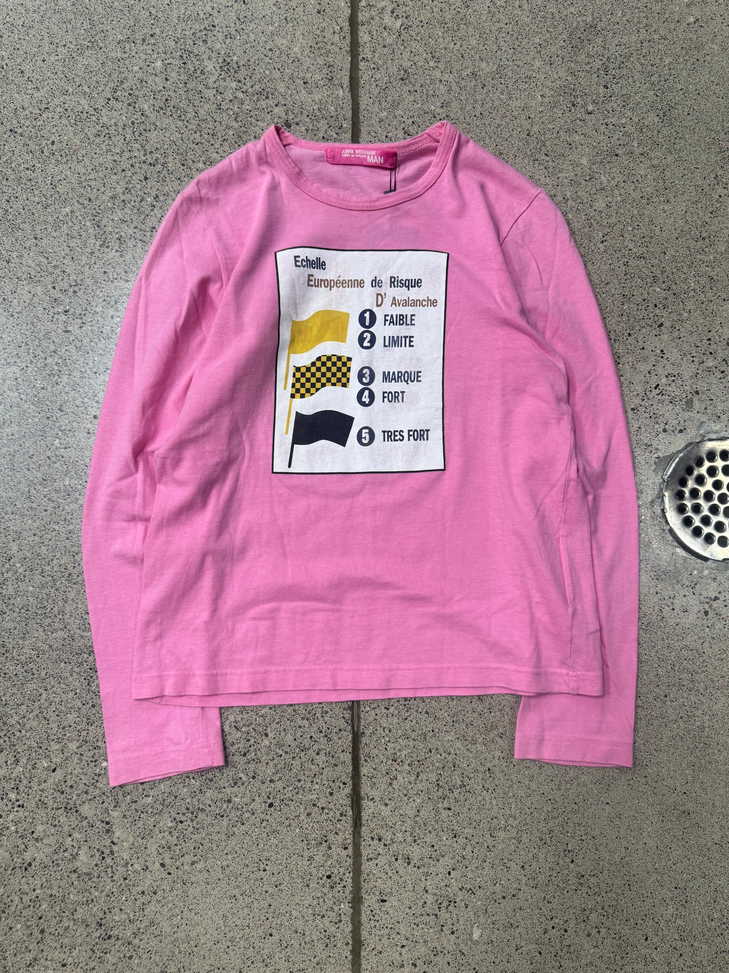 SS2004 Junya Watanabe ‘Avalanche Risk’ Pink Long Sleeve Shirt