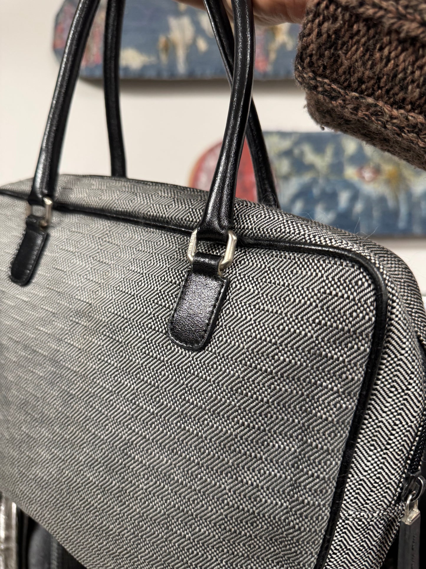 Vintage Miu Miu Leather ‘Bow’ Shoulder Bag