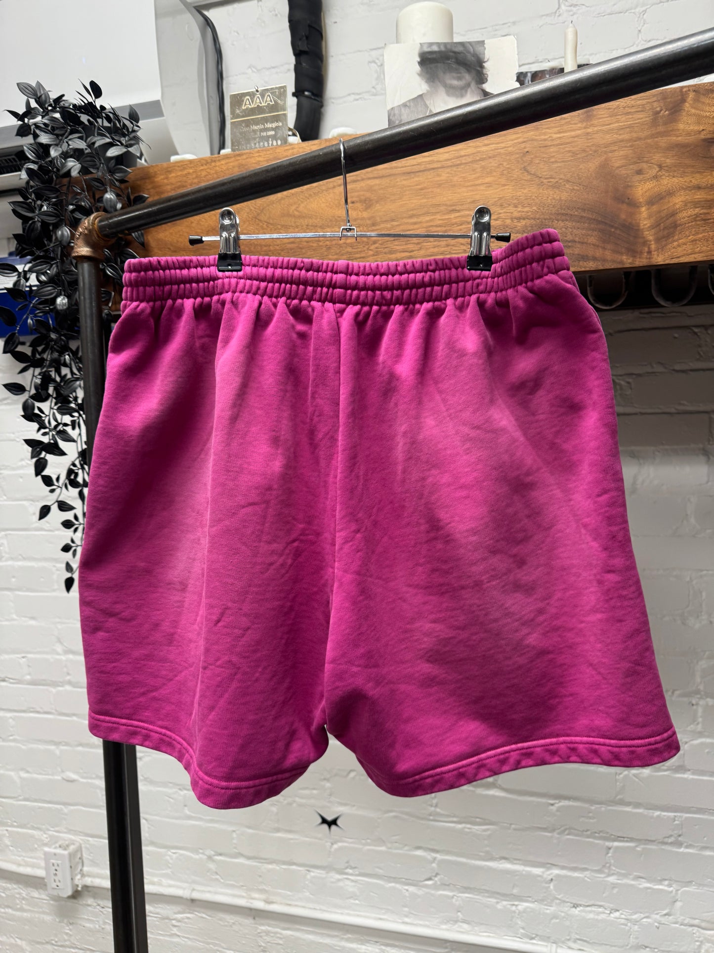 2021 Balenciaga ‘Campaign Logo’ Pink Sweat Shorts