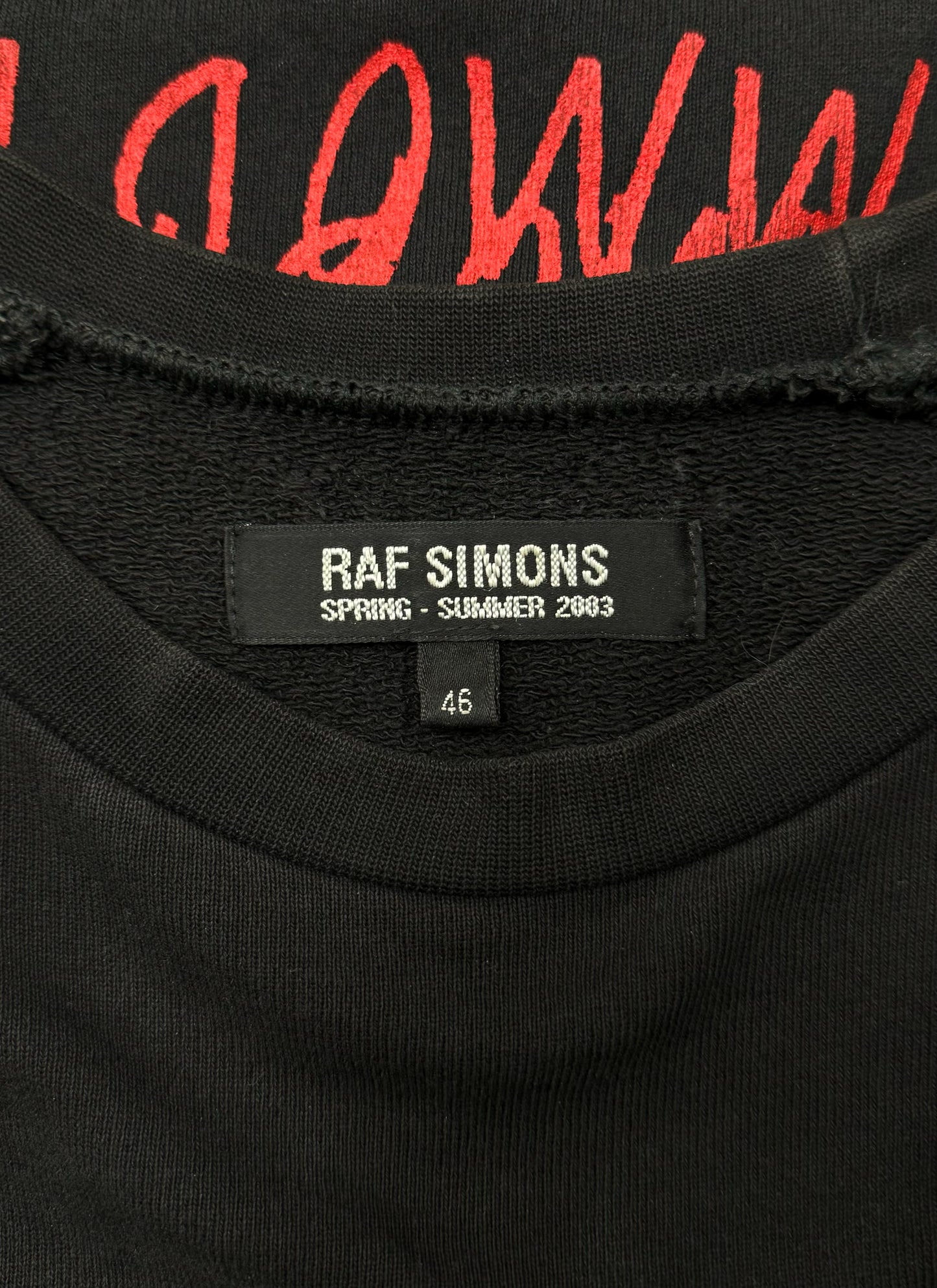 SS2003 Raf Simons ‘Consumed’ Commodity Sweatshirt