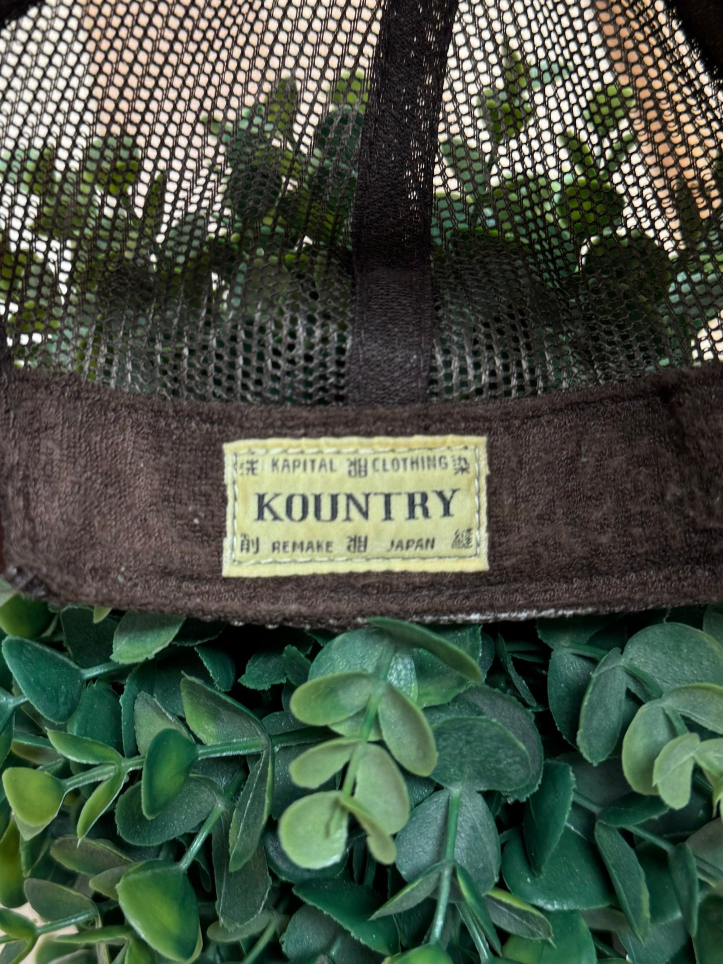 Kapital ‘Denim Repair’ Mesh Trucker Hat