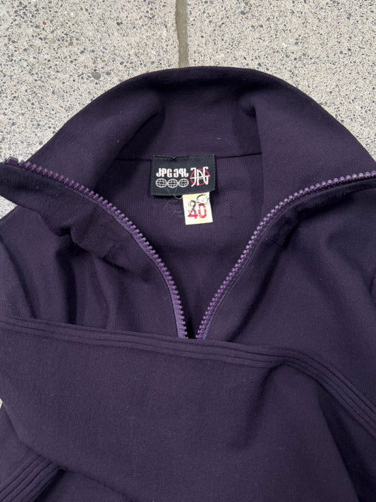Jean Paul Gaultier Ribbed Purple Track Jacket