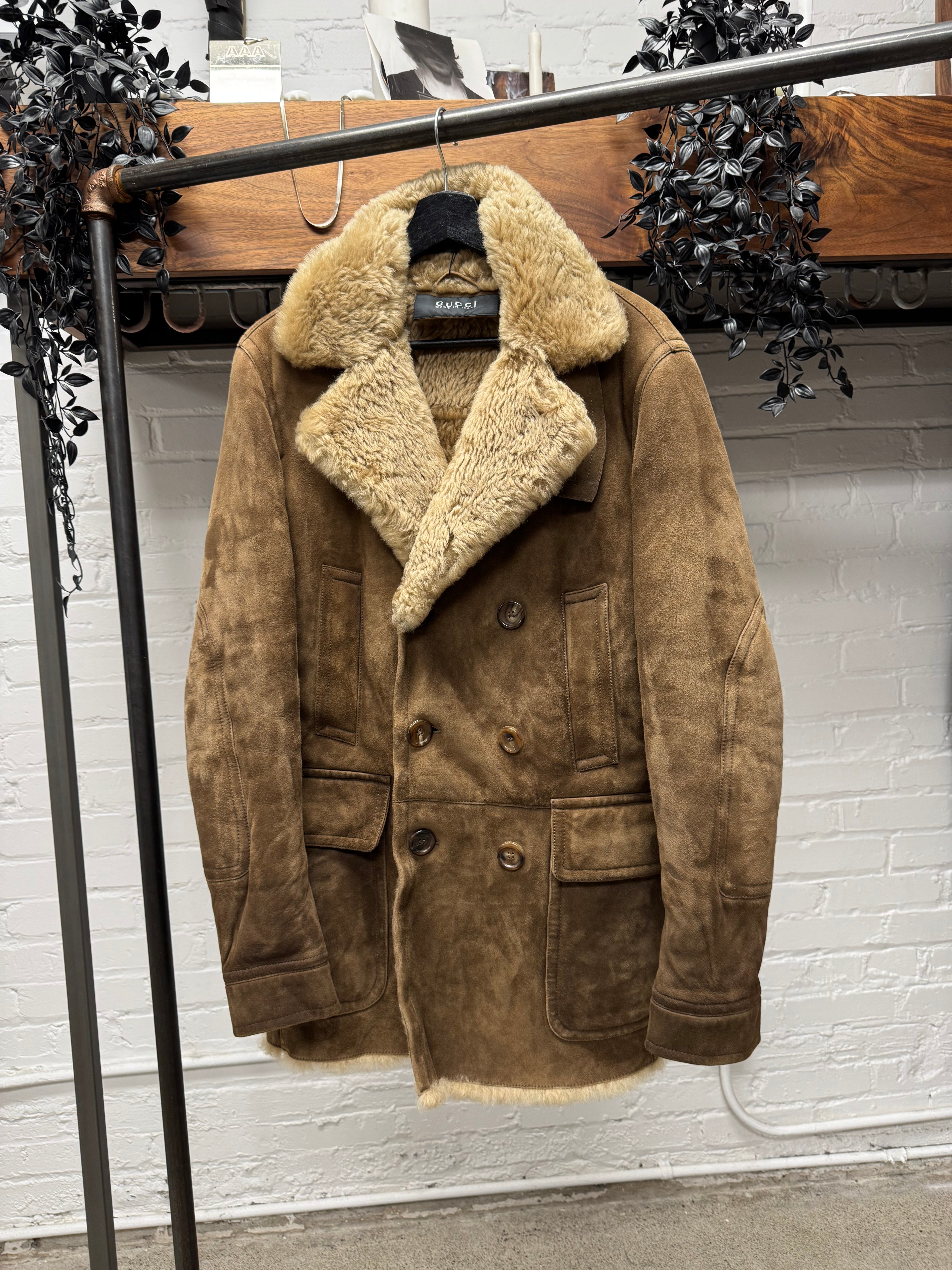 AW2011 Gucci Brown Lamb Leather Shearling 'Mouton' Jacket