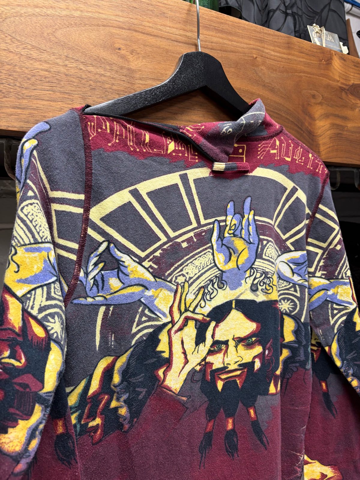 Vintage Jean Paul Gaultier ‘Evil Psychic’ Zip-Collar Mesh Long Sleeve Shirt