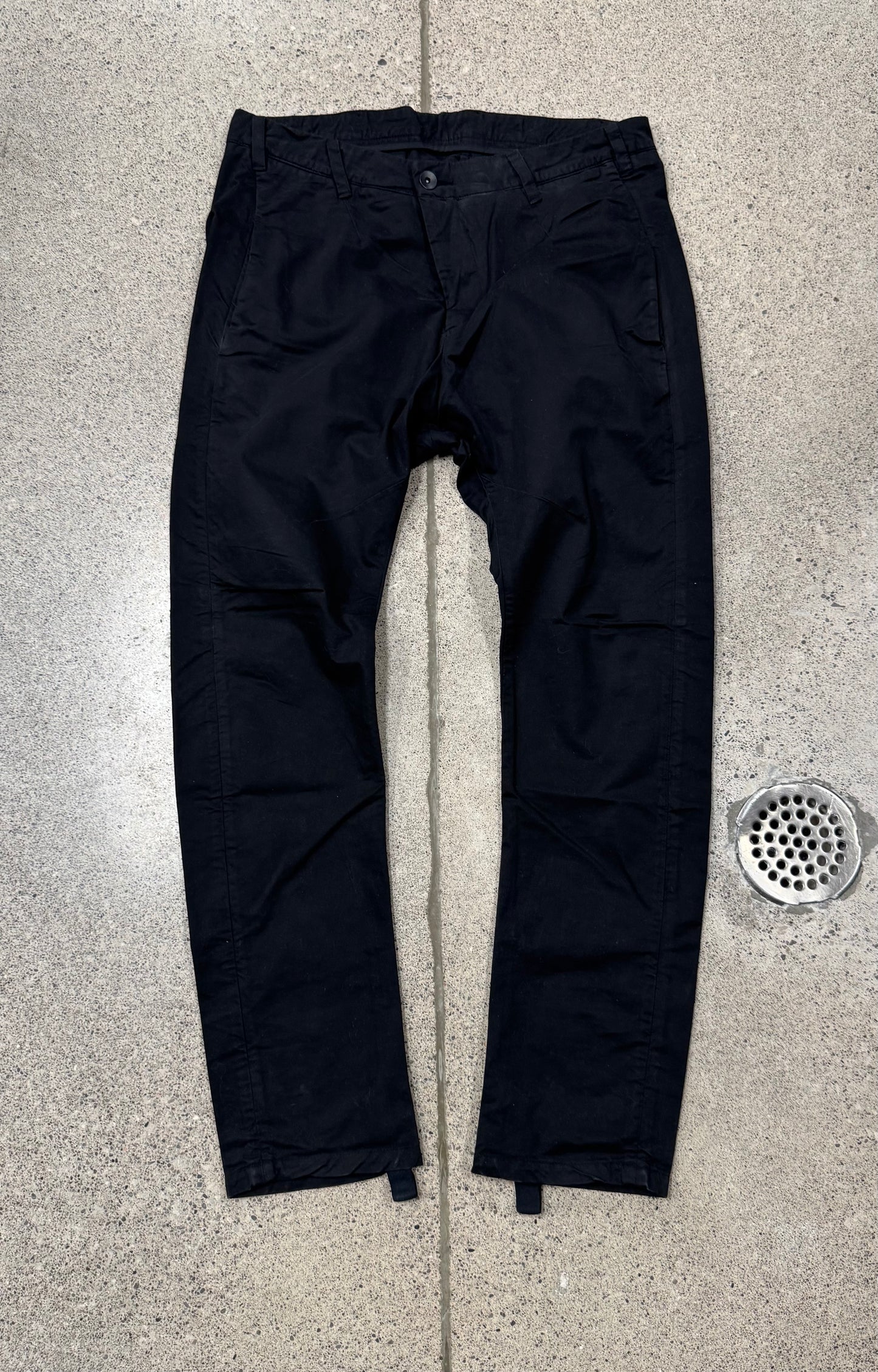 Boris Bidjan Saberi ‘J-Cut’ Black Canvas Pants