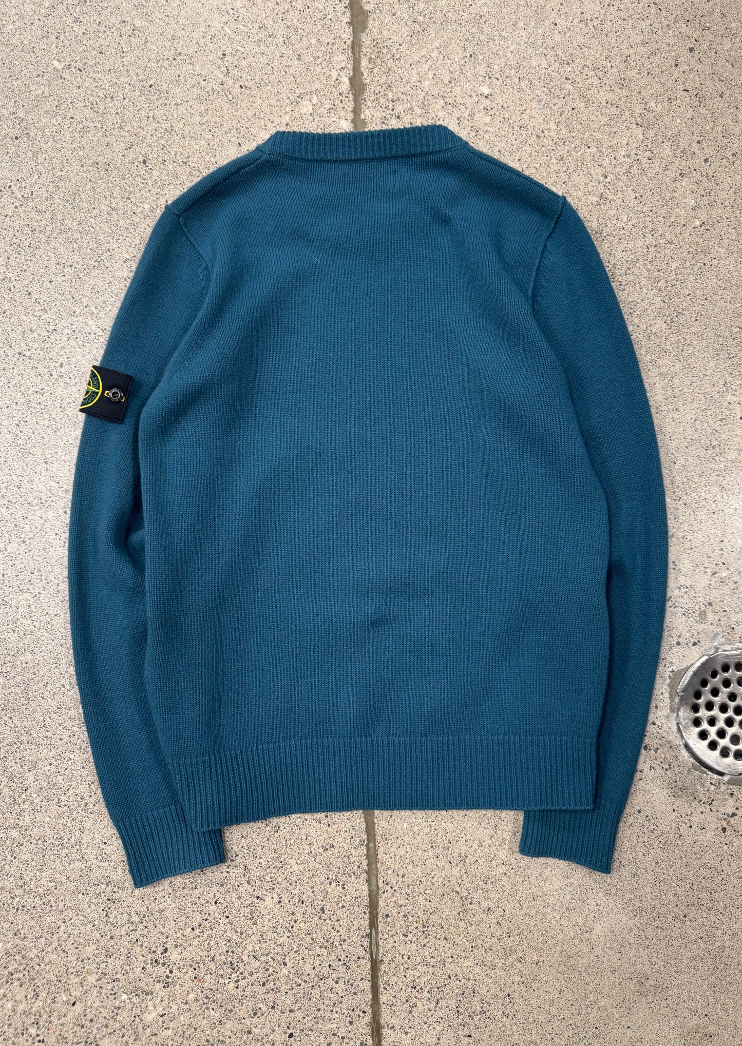 Stone Island Blue Badge Logo Knit Sweater
