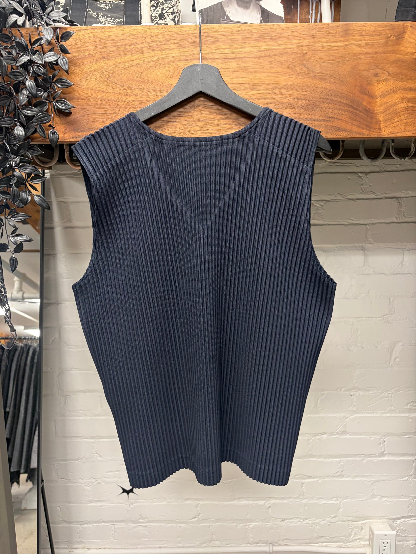 Issey Miyake Homme Plisse Pleated Blue Vest
