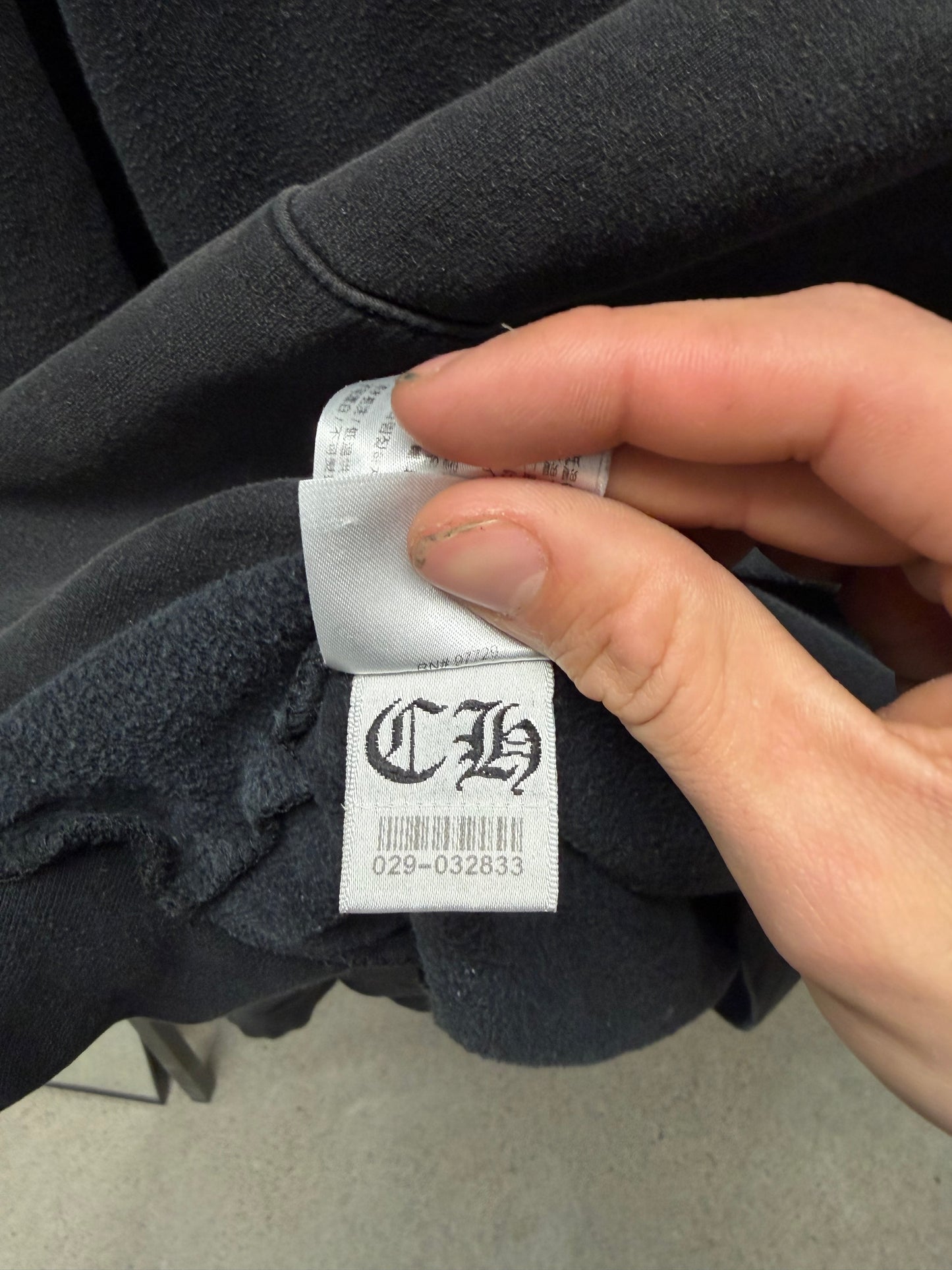 Vintage Chrome Hearts ‘T-Bar’ Floral Cross Logo Black Pullover Hoodie