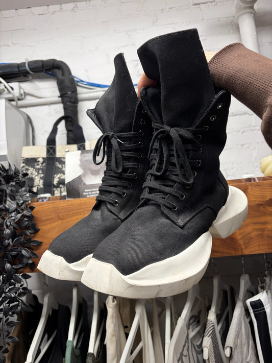 Rick Owens Fogachine DRKSHDW ‘Army Split Sole’ Black Canvas High Top Sneakers
