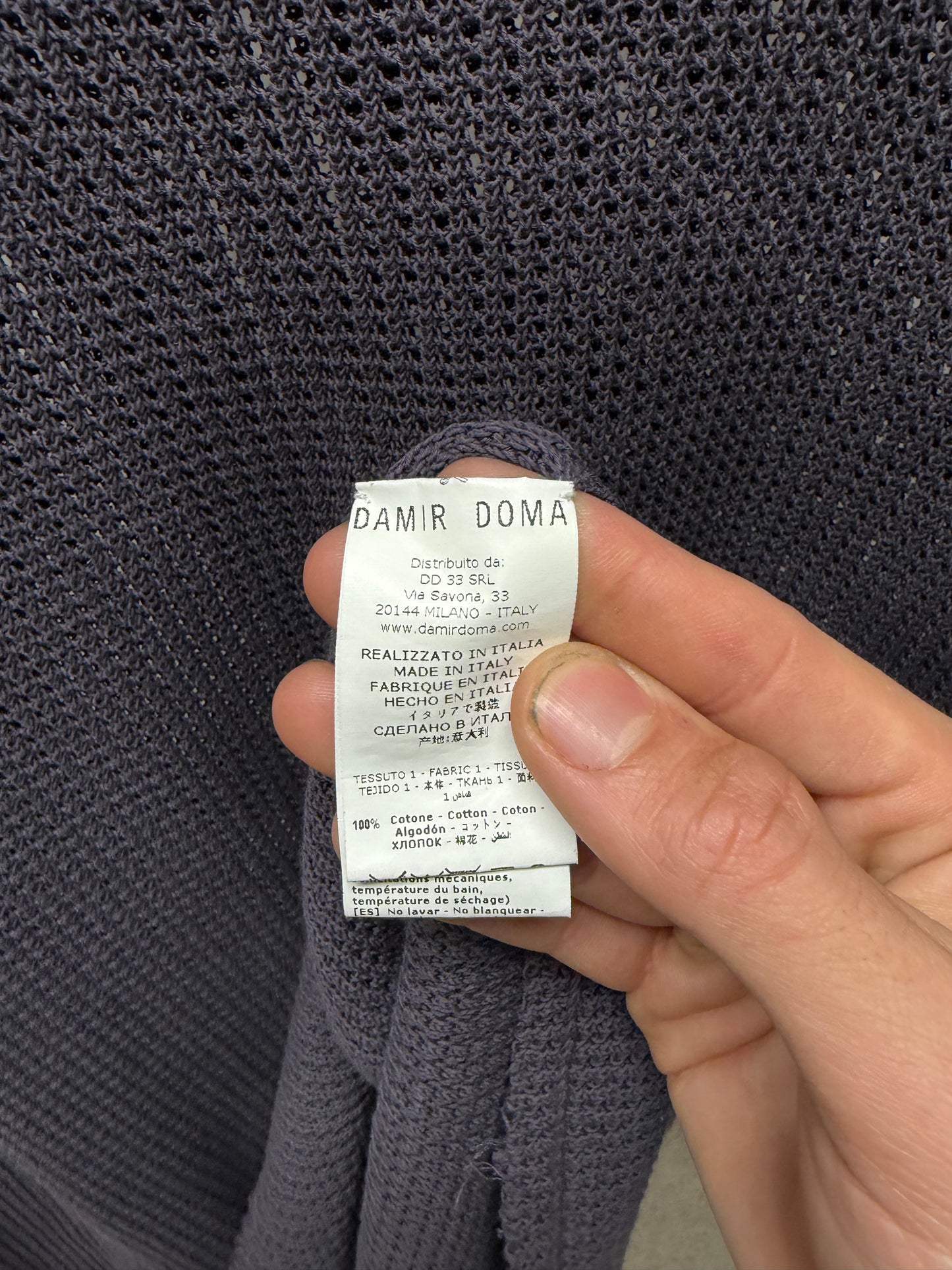 Damir Doma Distressed ‘Plum’ Looss Gauge Knit Sweater