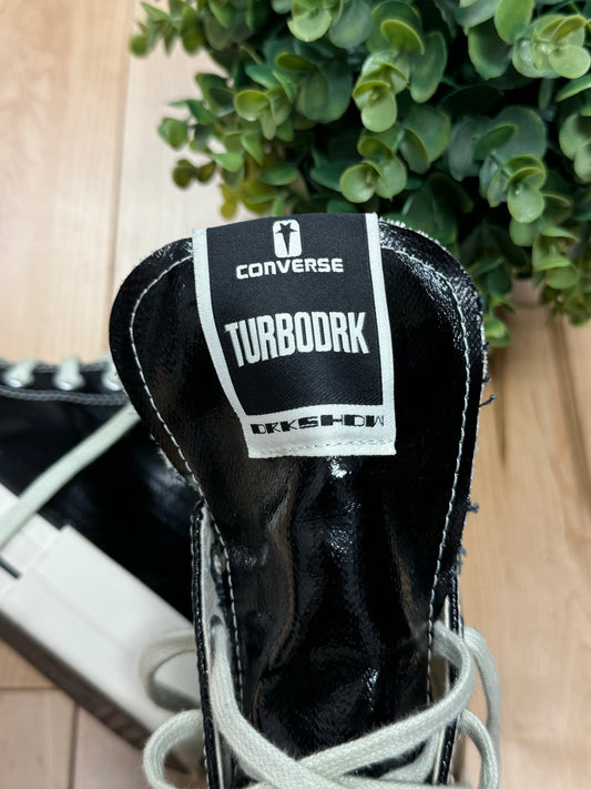 Rick Owens x Converse ‘TurboDRK’ Matte Black High Top Sneakers