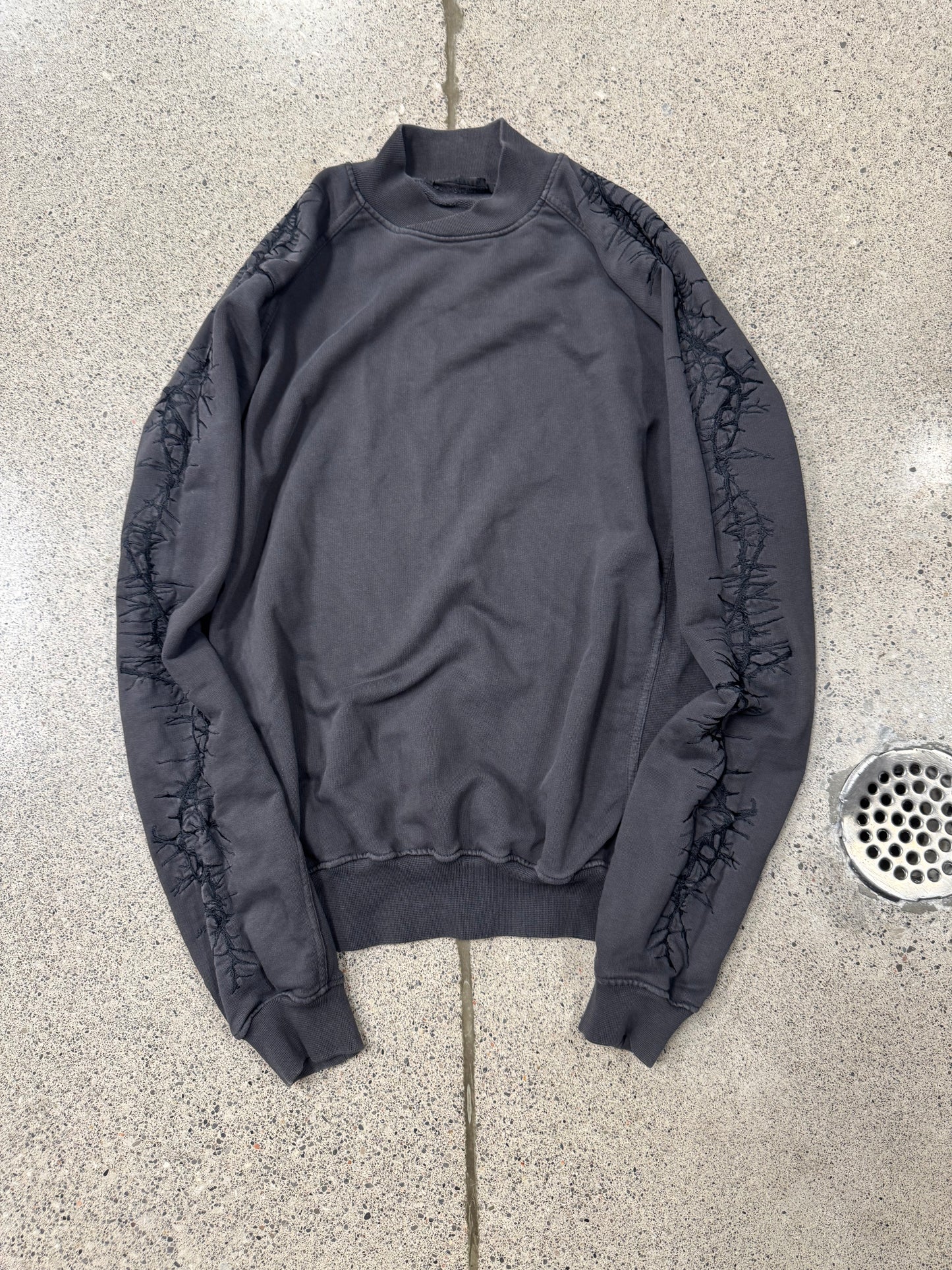 AW2016 Haider Ackermann ‘Thorns’ Embroidered Grey Perth Sweatshirt