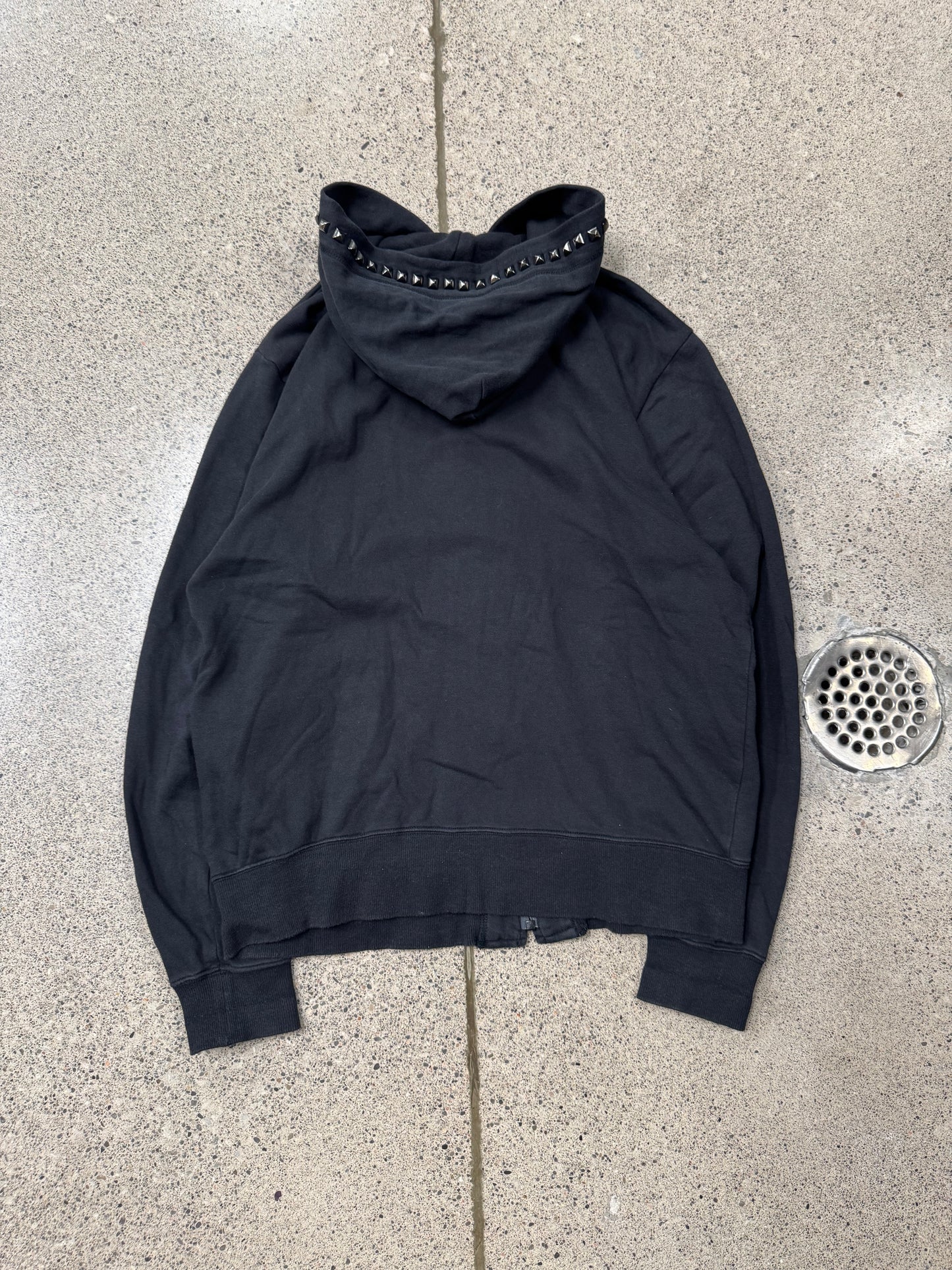 Hysteric Glamour Studded Black Zip-Up Hoodie