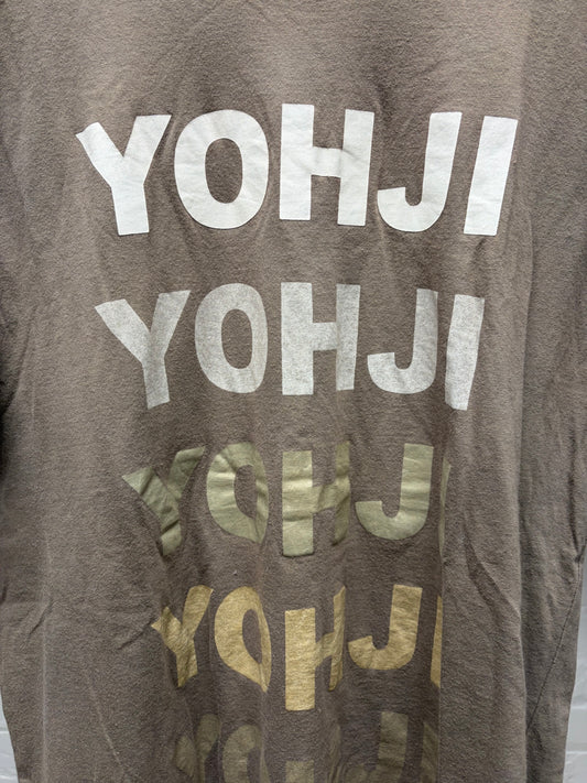 Yohji Yamamoto ‘Yohji Slogan’ Brown Gradient Short Sleeve Shirt