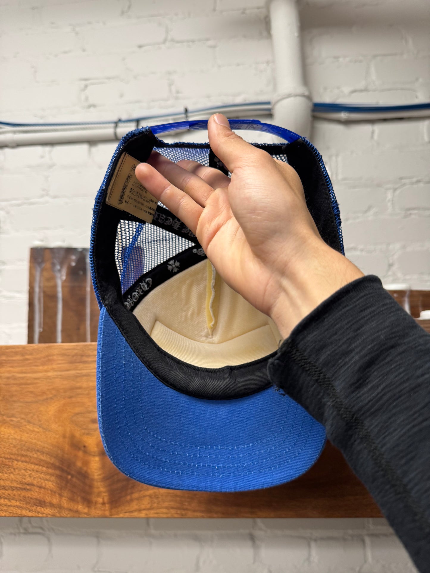 Chrome Hearts ‘Fuck’ Hollywood Exclusive Blue/Red Trucker Hat
