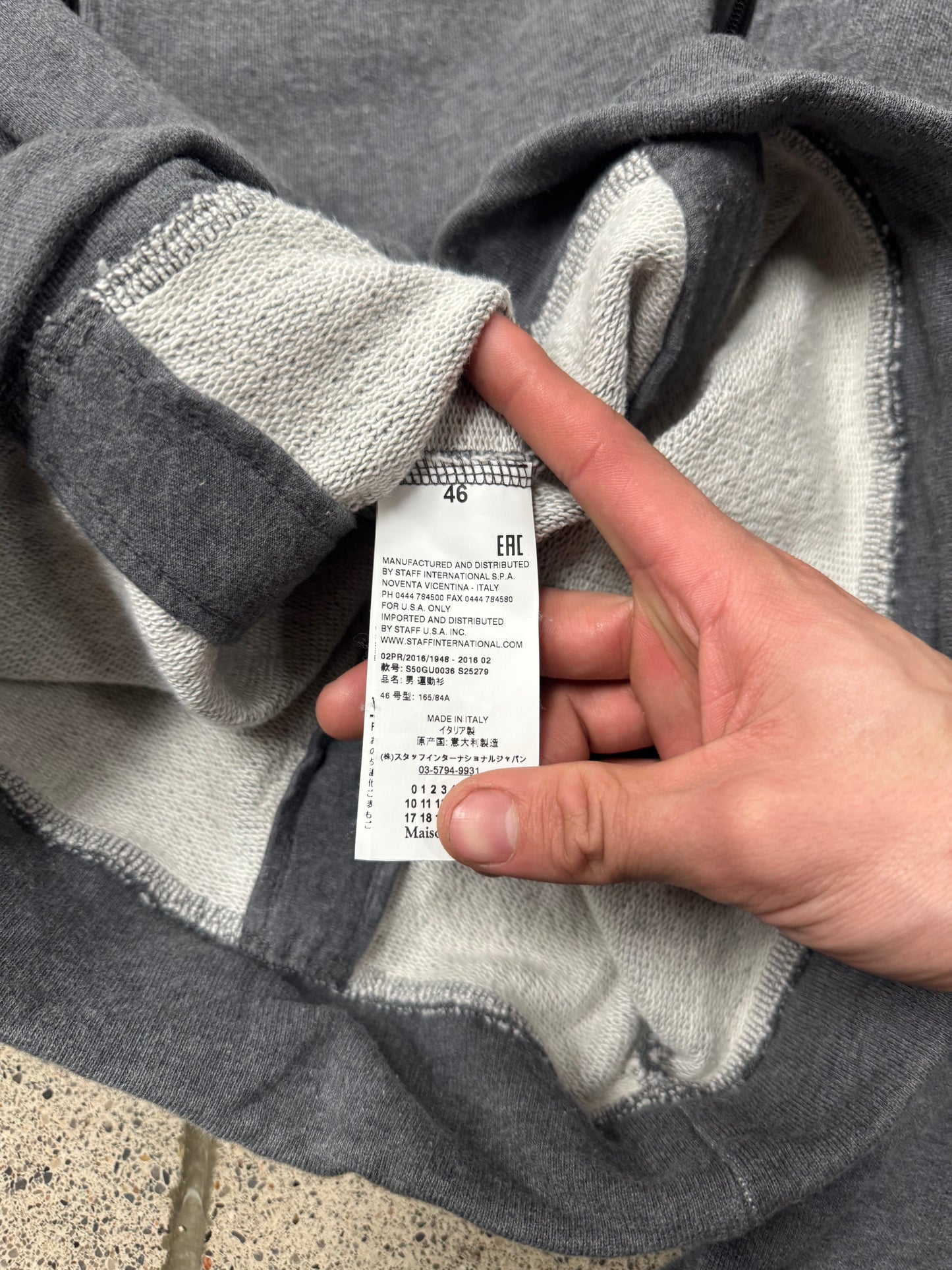 SS2016 Maison Margiela ‘Double Zip’ Expandable Sweatshirt